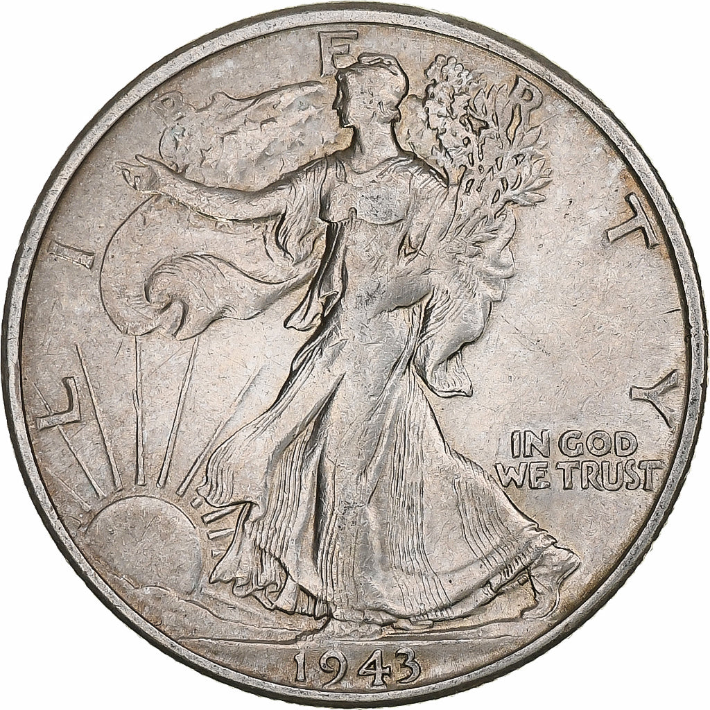 United States, Half Dollar, Walking Liberty, 1943, San Francisco, Silver
