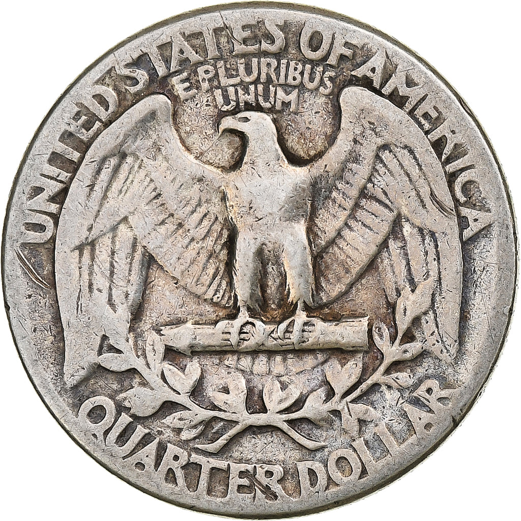 Verenigde Staten, Quarter, Washington, 1939, Philadelphia, Zilver, FR+, KM:164