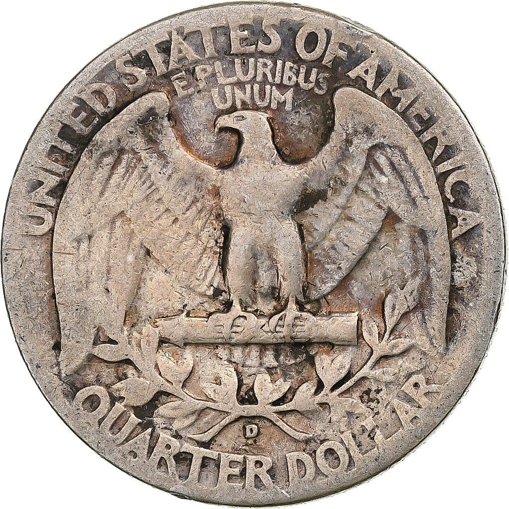 United States, Quarter, Washington, 1943, Denver, Silver, VF(20-25), KM:164