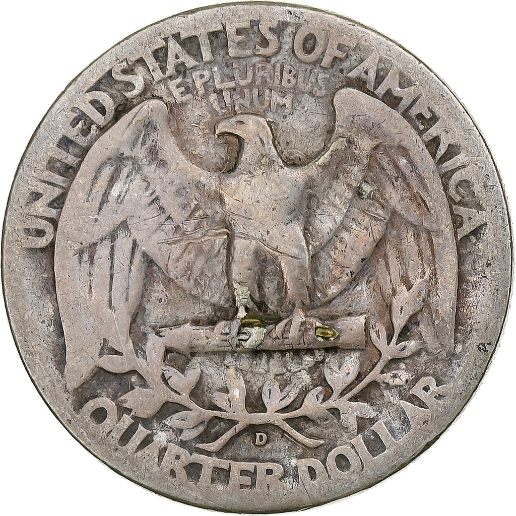 United States, Quarter, Washington, 1944, Denver, Silver, VF(20-25), KM:164