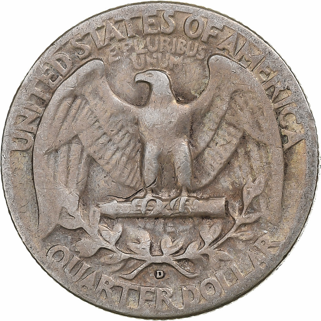 United States, Quarter, Washington, 1951, Denver, Silver, VF(30-35), KM:164