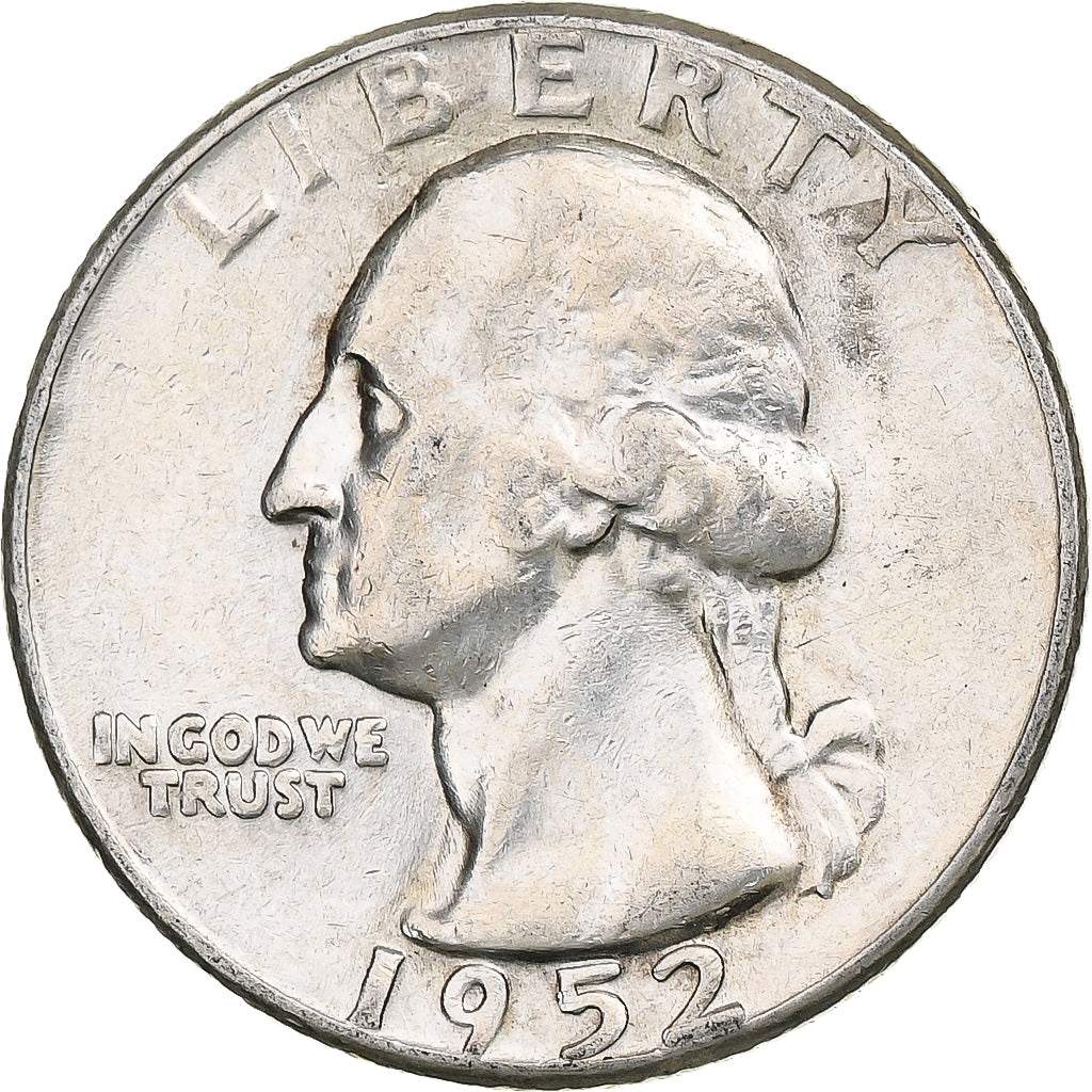 United States, Quarter, Washington, 1952, Philadelphia, Silver, EF(40-45)