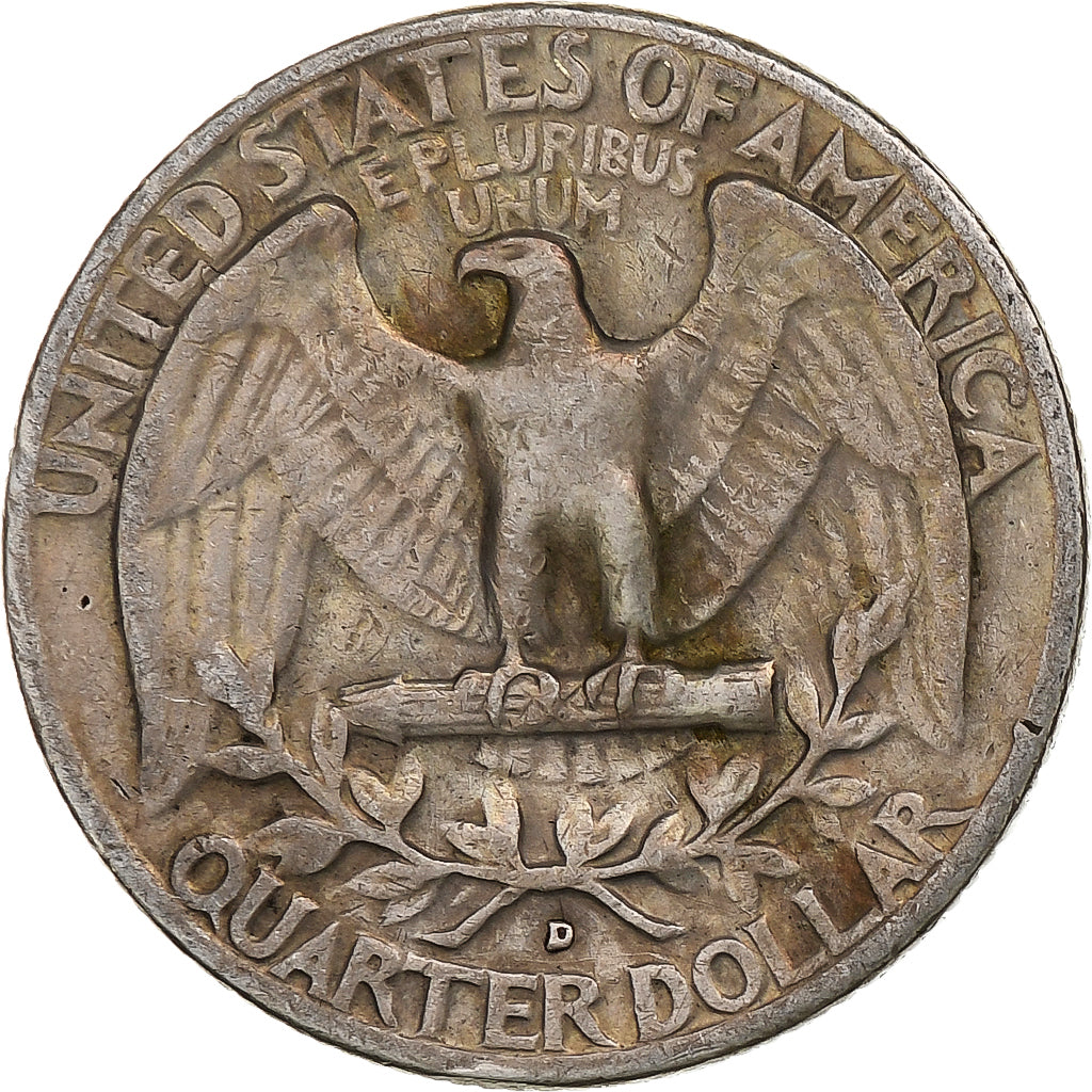 Estados Unidos, Quarter, Washington, 1959, Denver, Plata, MBC, KM:164