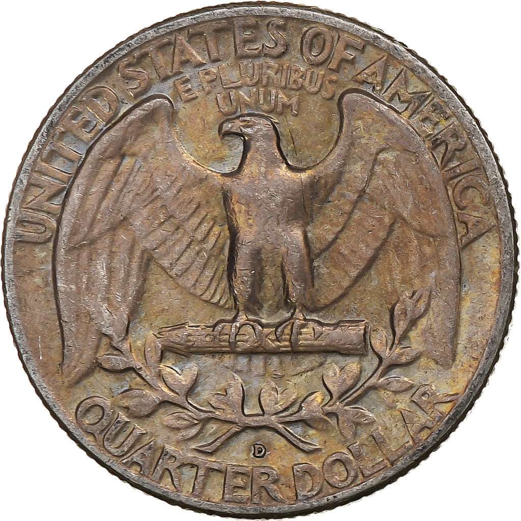 Estados Unidos, Quarter, Washington, 1963, Denver, Plata, MBC, KM:164