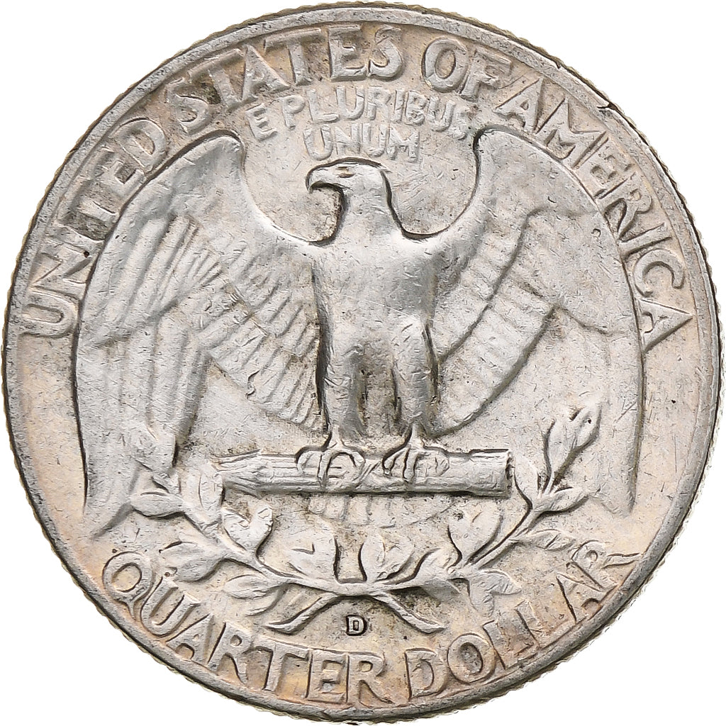 Stati Uniti, Quarter, Washington, 1964, Denver, Argento, MB+, KM:164