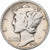 Estados Unidos, Dime, Mercury, 1944, Philadelphia, Plata, BC+, KM:140