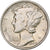 Estados Unidos, Dime, Mercury, 1942, Philadelphia, Plata, MBC, KM:140