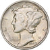 États-Unis, Dime, Mercury, 1942, Philadelphie, Argent, TTB, KM:140