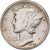 Estados Unidos, Dime, Mercury, 1945, Philadelphia, Plata, MBC, KM:140