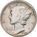 Estados Unidos, Dime, Mercury, 1945, Philadelphia, Plata, MBC, KM:140