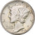United States, Dime, Mercury, 1945, Philadelphia, Silver, AU(50-53), KM:140
