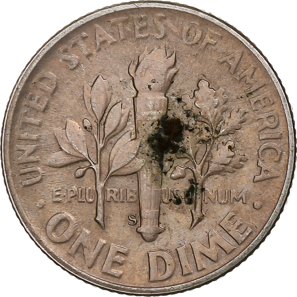 Vereinigte Staaten, Dime, Roosevelt, 1947, San Francisco, Silber, SS, KM:195