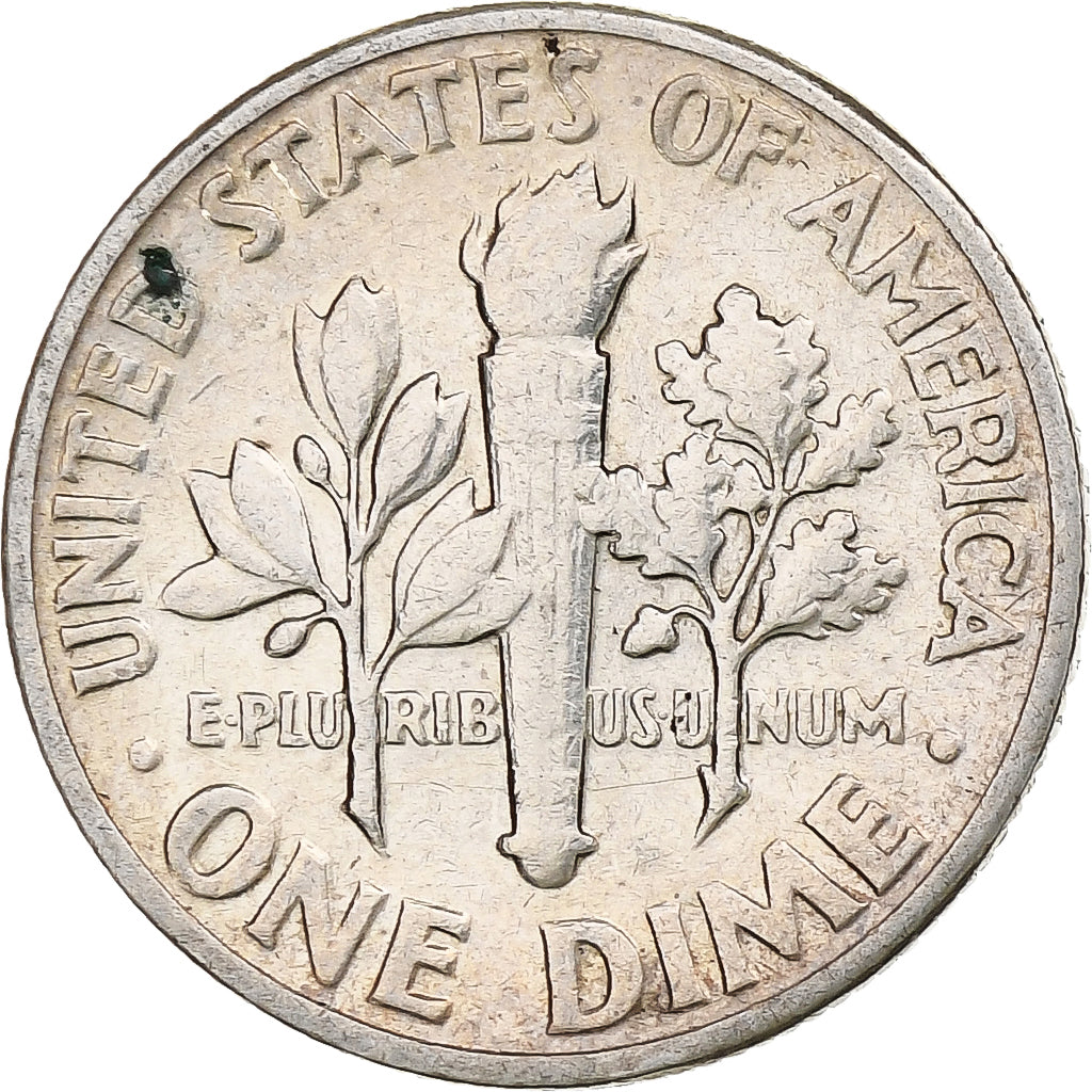 Vereinigte Staaten, Dime, Roosevelt, 1958, Philadelphia, Silber, SS, KM:195