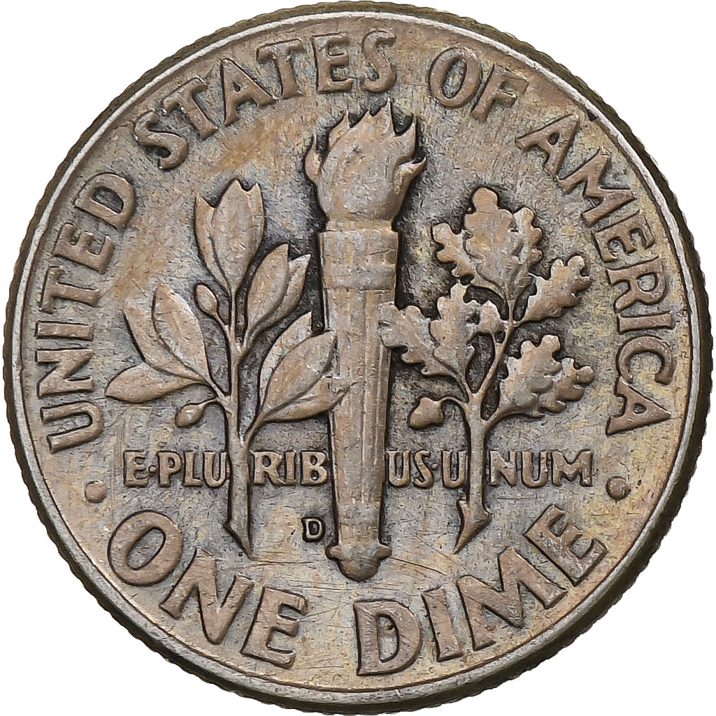 Vereinigte Staaten, Dime, Roosevelt, 1962, Denver, Silber, SS, KM:195