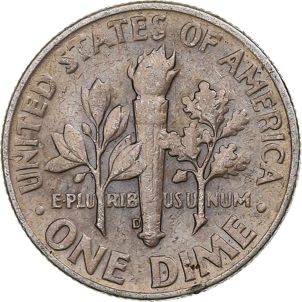 Vereinigte Staaten, Dime, Roosevelt, 1964, Denver, Silber, SS, KM:195