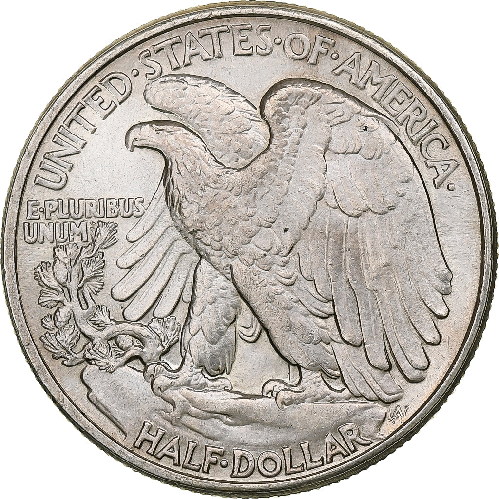 United States, Half Dollar, Walking Liberty, 1945, Philadelphia, Silver