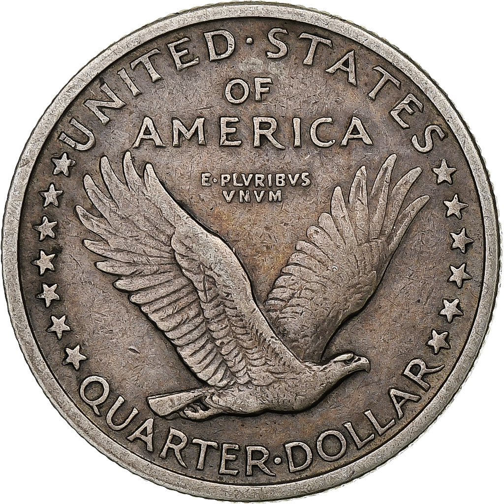 United States, Quarter, Standing Liberty, 1917, Philadelphia, Silver, EF(40-45)