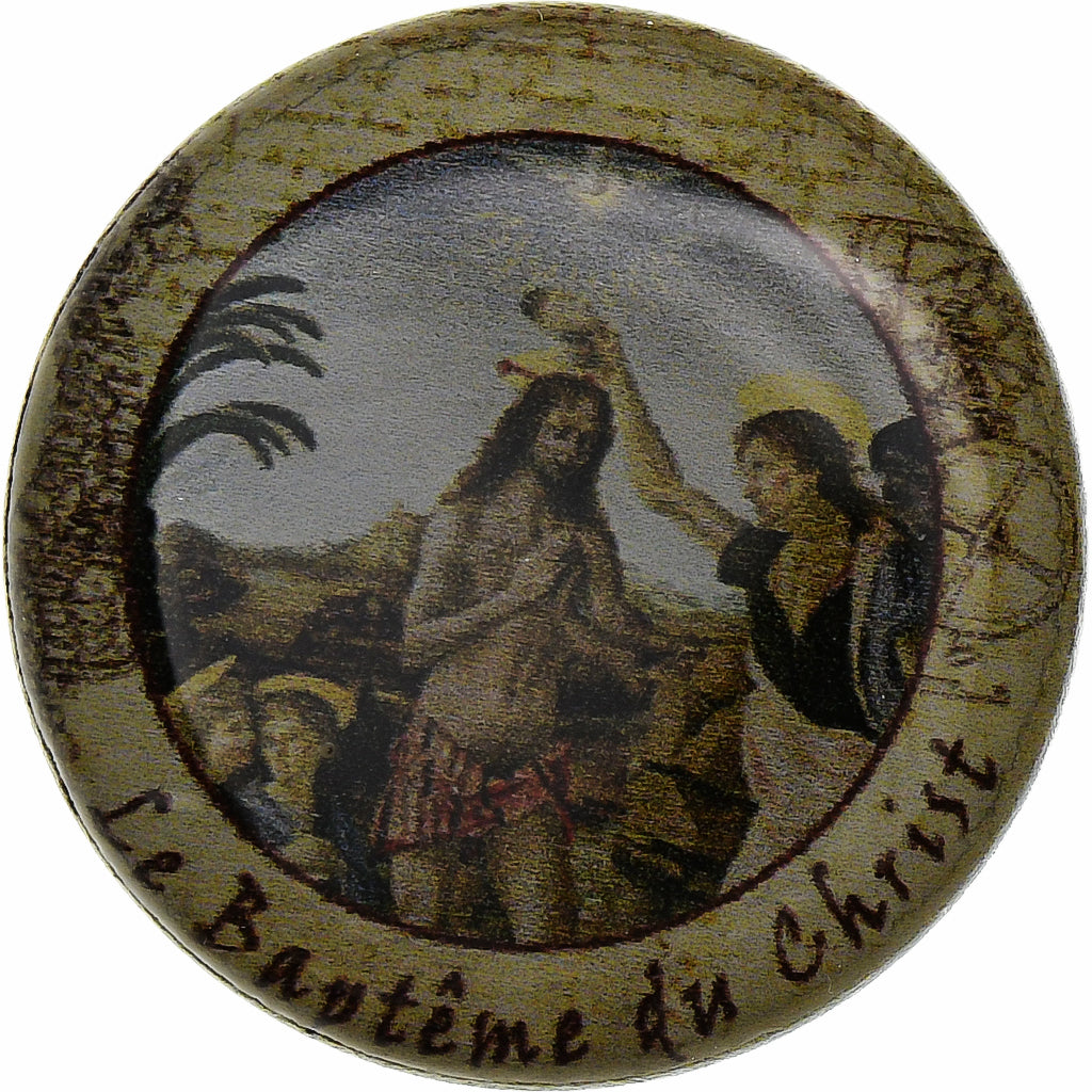 Italie, Jeton, Le Baptême du Christ, Aluminium, TTB