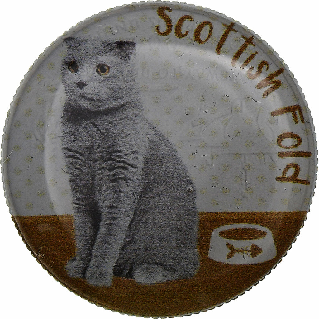 United States, Token, Cats, Scottish Fold, Copper-nickel, EF(40-45)