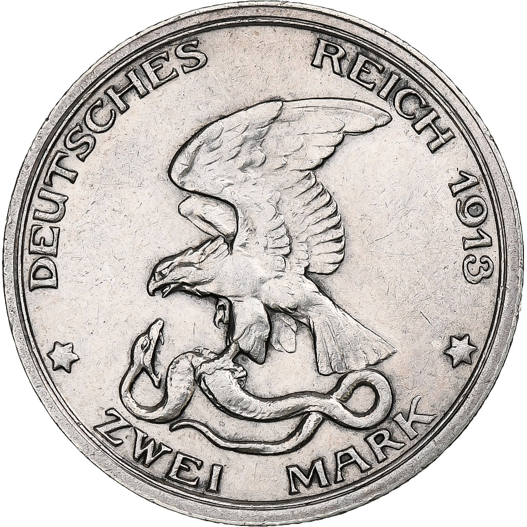 Germany, Wilhelm II, 2 Mark, The King Called, 1913, Berlin, Silver, EF(40-45)