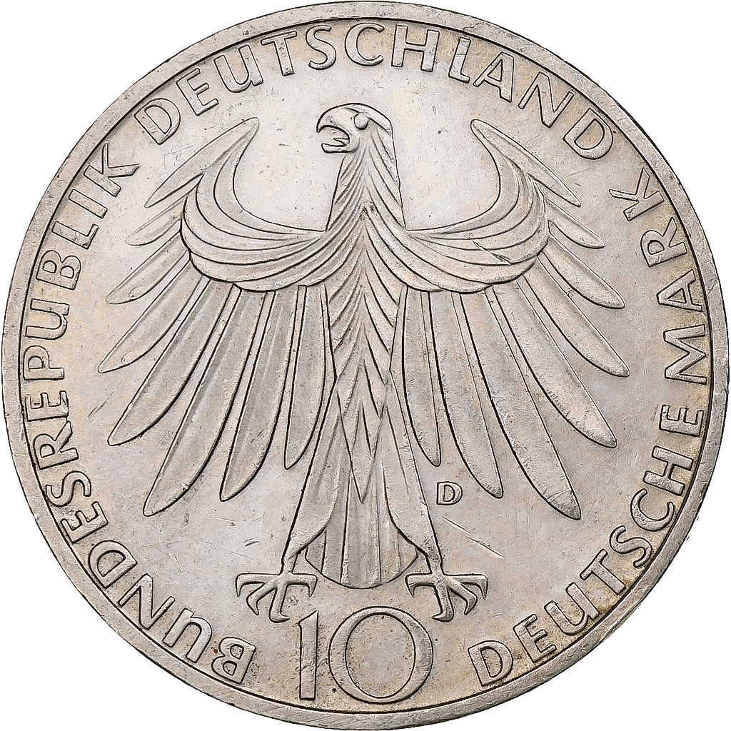 Duitsland, 10 Mark, Munich Olympics, 1972, Munich, Zilver, PR, KM:132