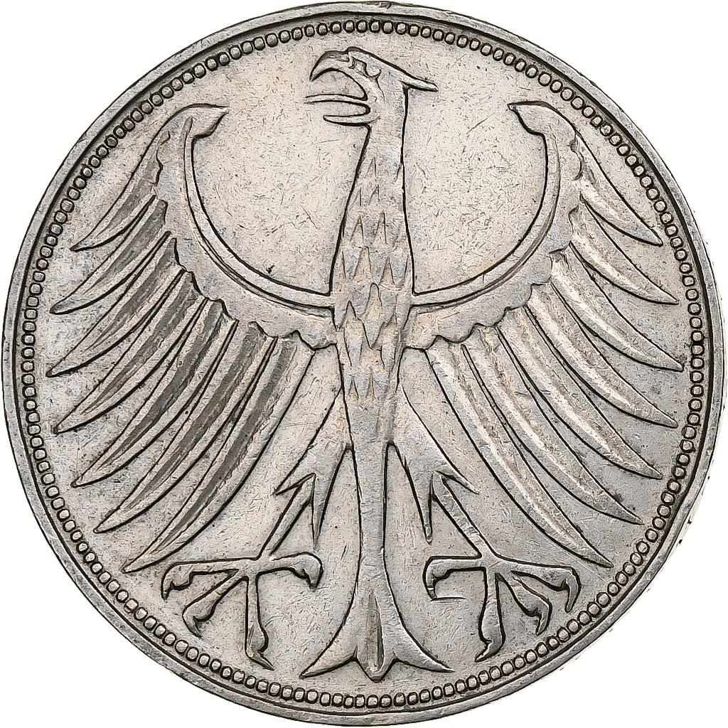 Germany, 5 Mark, 1951, Munich, Silver, EF(40-45), KM:112
