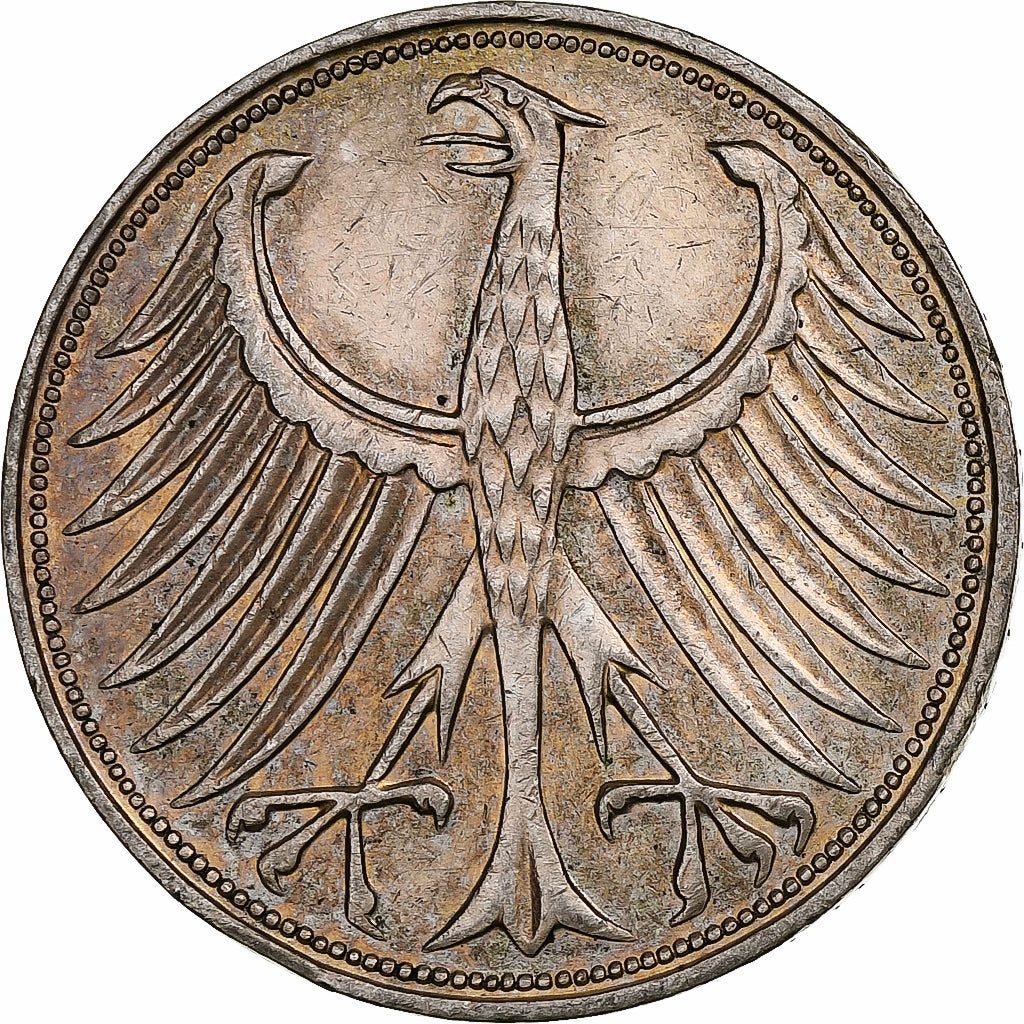 Germany, 5 Mark, 1966, Hambourg, Silver, EF(40-45), KM:112