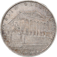 Austria, Schilling, 1924, Vienna, Silver, AU(50-53), KM:2835
