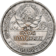 Russia, Soviet Union, Poltinnik, 50 Kopeks, 1925, Leningrad, ПЛ, Silver