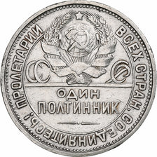 Russia, Soviet Union, Poltinnik, 50 Kopeks, 1926, Leningrad, ПЛ, Silver