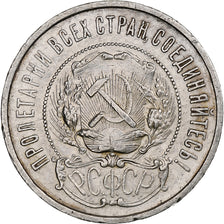 Russia, URSS, 50 Kopeks, 1922, Leningrad, ПЛ, Silver, EF(40-45), KM:83