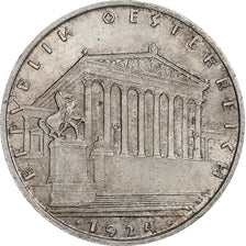 Austria, Schilling, 1924, Vienna, Silver, AU(55-58), KM:2835