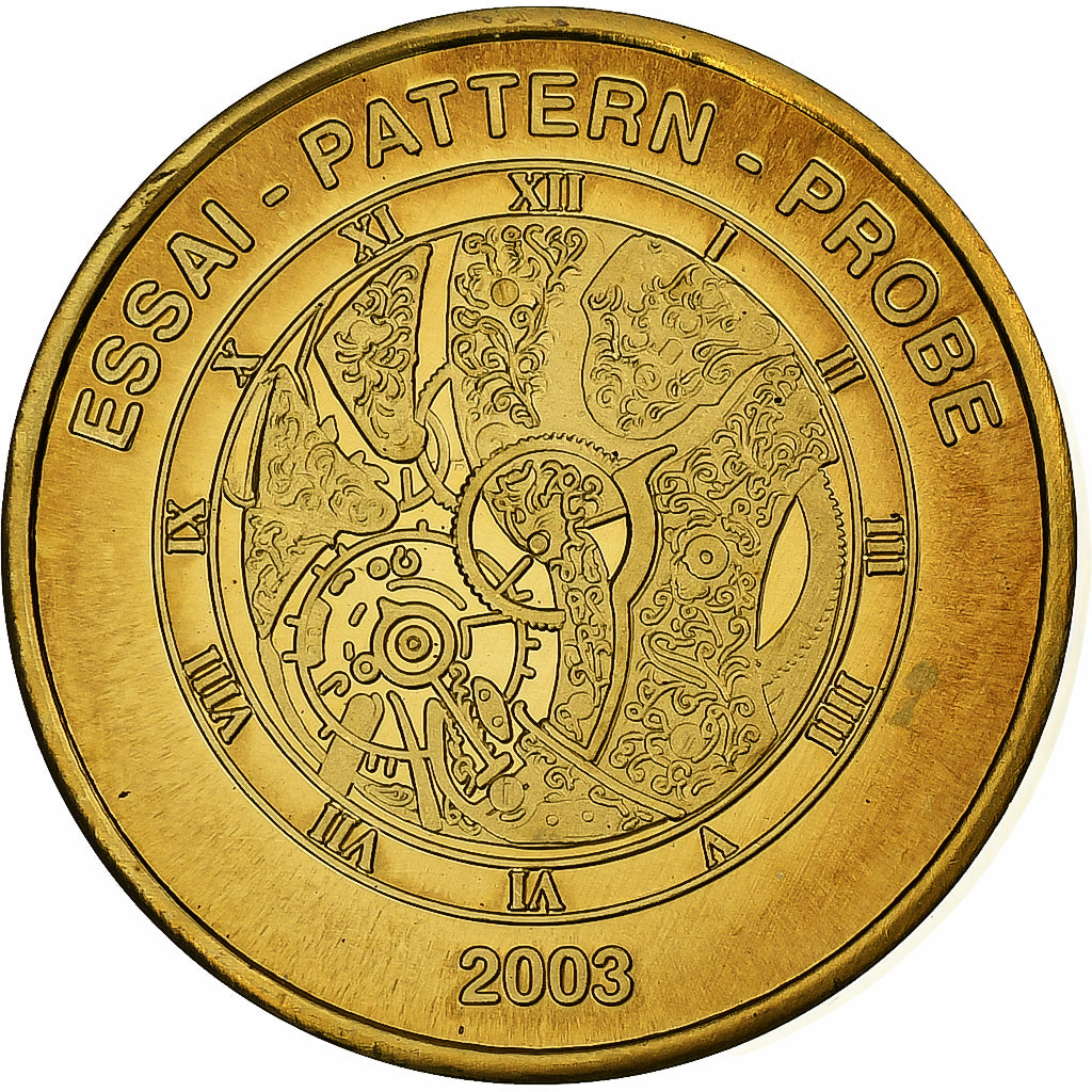 Suiza, 50 Euro Cent, Fantasy euro patterns, Essai-Trial, Prueba, 2003, Latón