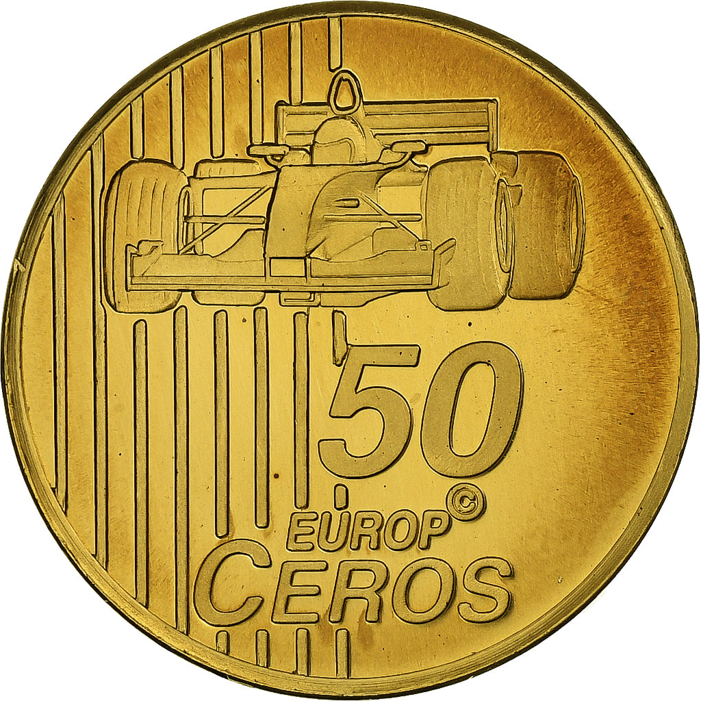 Suiza, 50 Euro Cent, Fantasy euro patterns, Essai-Trial, Prueba, 2003, Latón