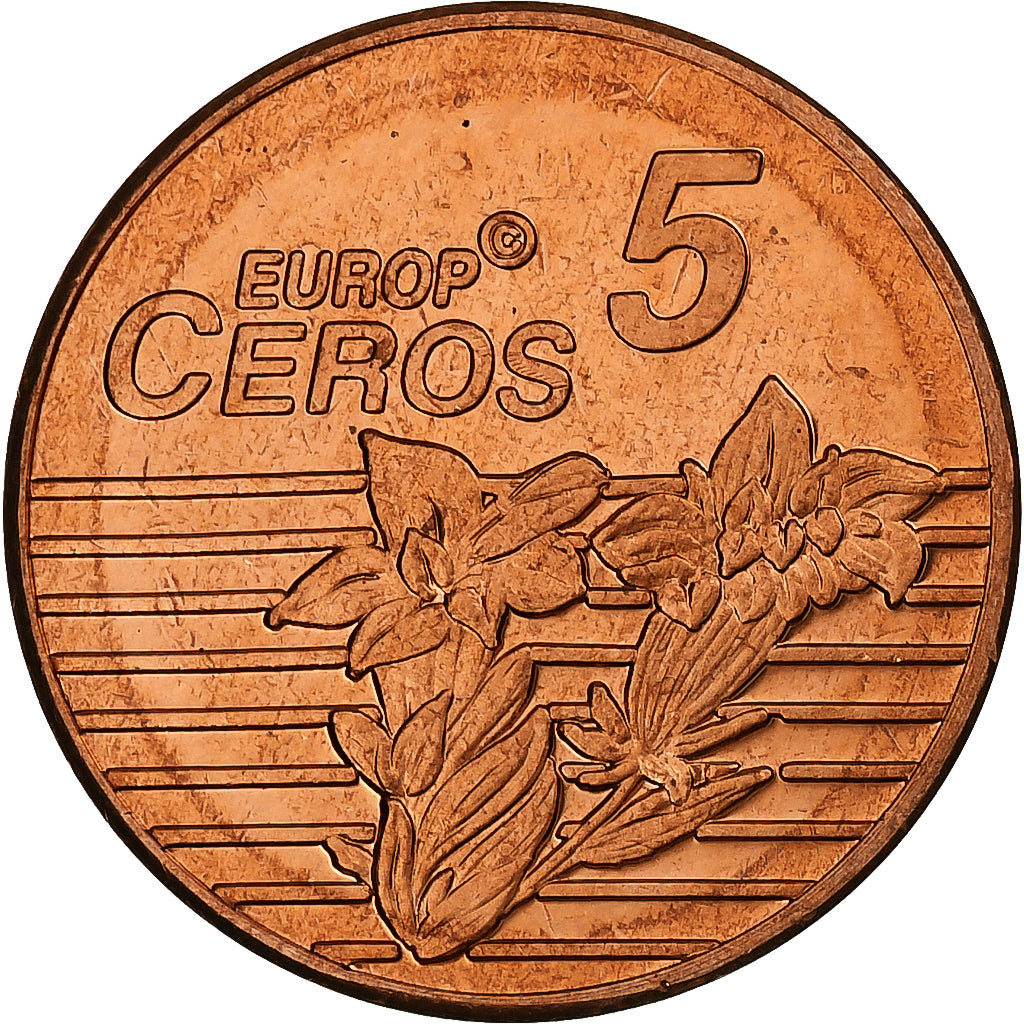 Suisse, 5 Euro Cent, Fantasy euro patterns, Essai-Trial, BE, 2003, Cuivre, FDC