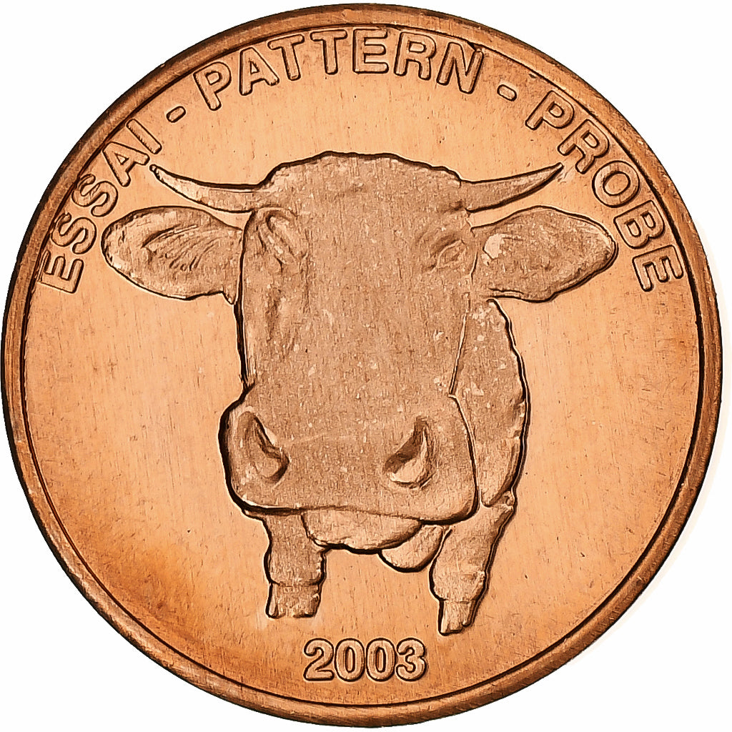 Svizzera, 2 Euro Cent, Fantasy euro patterns, Essai-Trial, FS, 2003, Rame, FDC