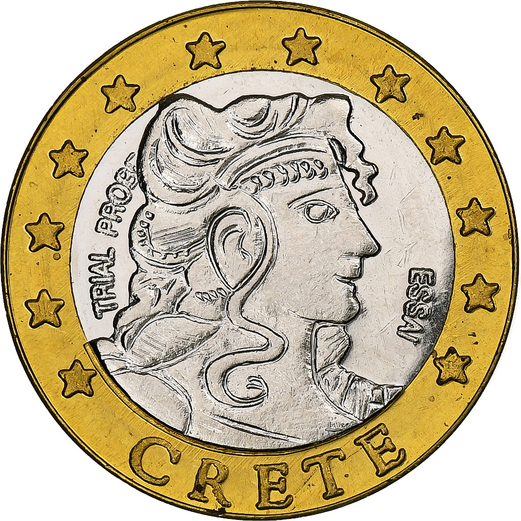 Crête, Euro, Fantasy euro patterns, Essai-Trial, BE, 2004, Bimétallique, FDC