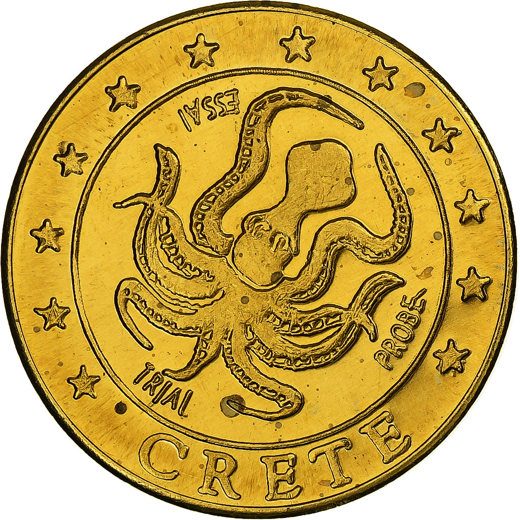 Crete, 50 Euro Cent, Fantasy euro patterns, Essai-Trial, Proof, 2004, Brass