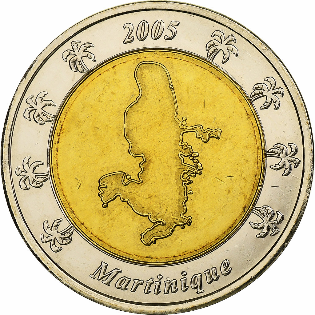 Martinique, 2 Euro, Fantasy euro patterns, Essai-Trial, Proof, 2005