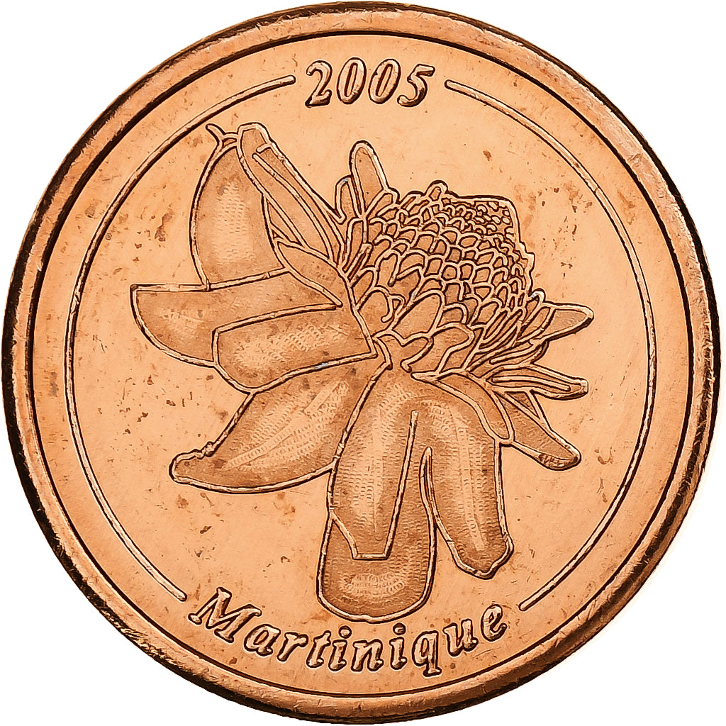 Martinique, 5 Euro Cent, Fantasy euro patterns, Essai-Trial, BE, 2005, Cuivre
