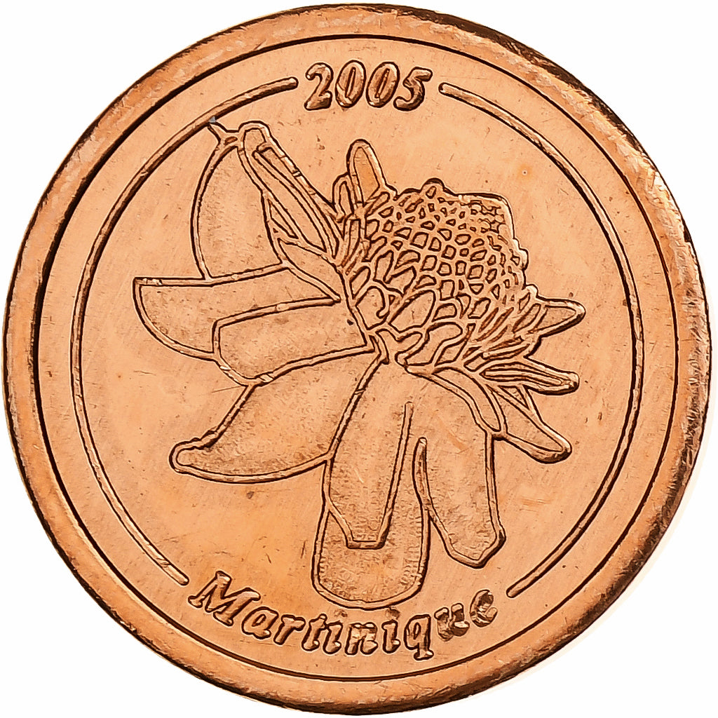 Martinica, Euro Cent, Fantasy euro patterns, Essai-Trial, Prueba, 2005, Cobre