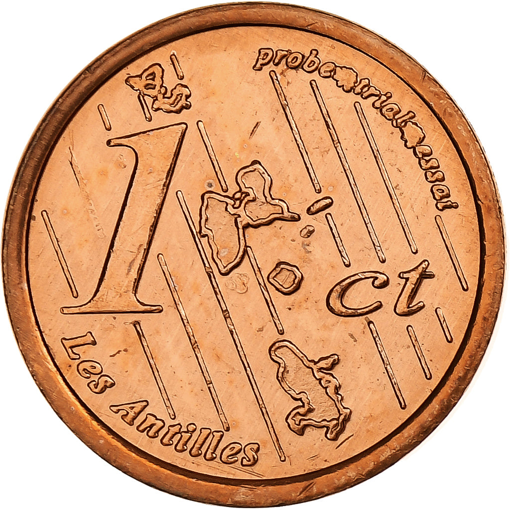 Martinica, Euro Cent, Fantasy euro patterns, Essai-Trial, Prueba, 2005, Cobre