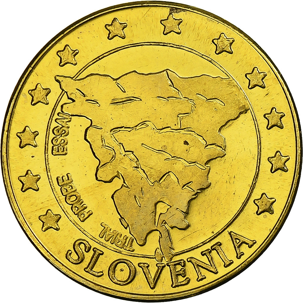 Slovénie, 20 Euro Cent, Fantasy euro patterns, Essai-Trial, BE, Laiton, FDC
