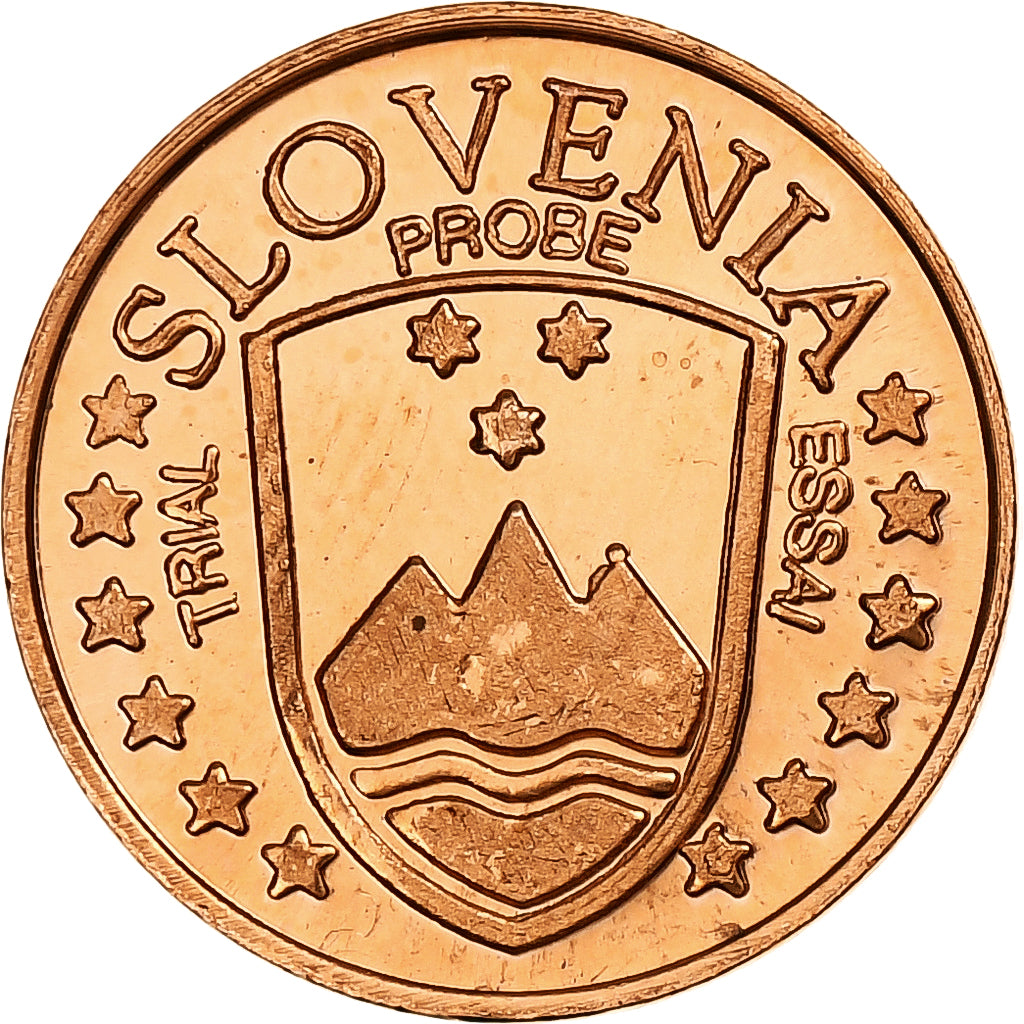 Slovénie, Euro Cent, Fantasy euro patterns, Essai-Trial, BE, Cuivre, FDC