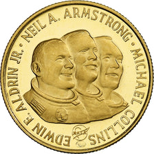 United States, Medal, Apollo 11, Armstrong, Aldrin, Collins, Gold, Proof, MS(63)