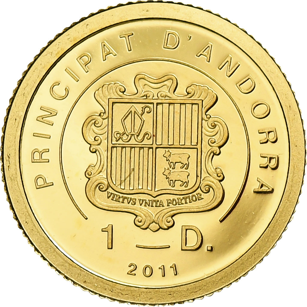 Andorra, Diner, Napoléon Bonaparte, 2011, Proof, Gold, MS(65-70), KM:443