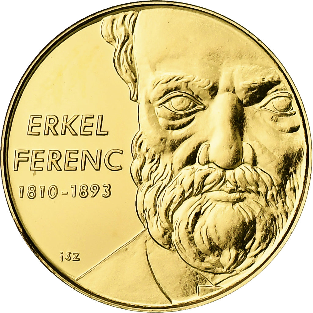 Hungary, 5000 Forint, Erkel Ferenc, 2010, Budapest, Proof, Gold, MS(65-70)