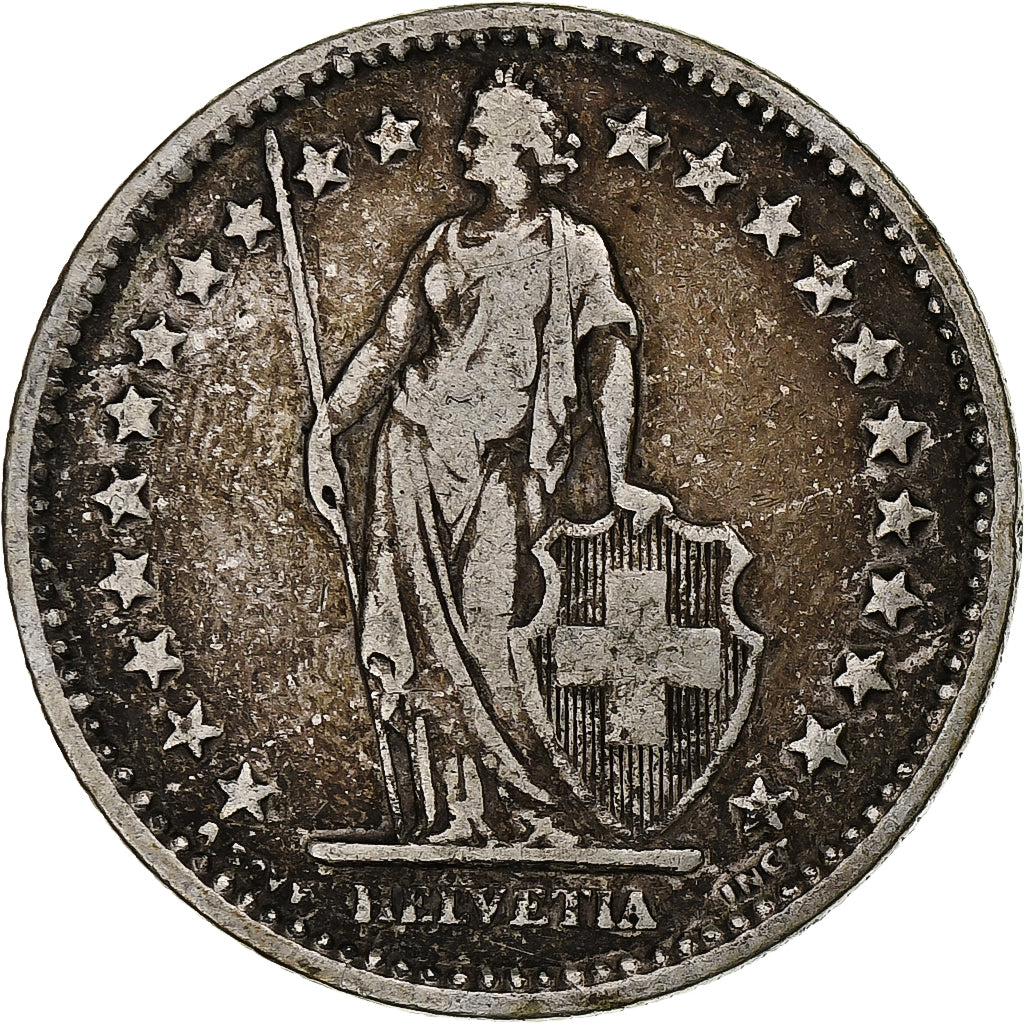 Switzerland, 2 Francs, Helvetia, 1903, Bern, Silver, VF(30-35), KM:21