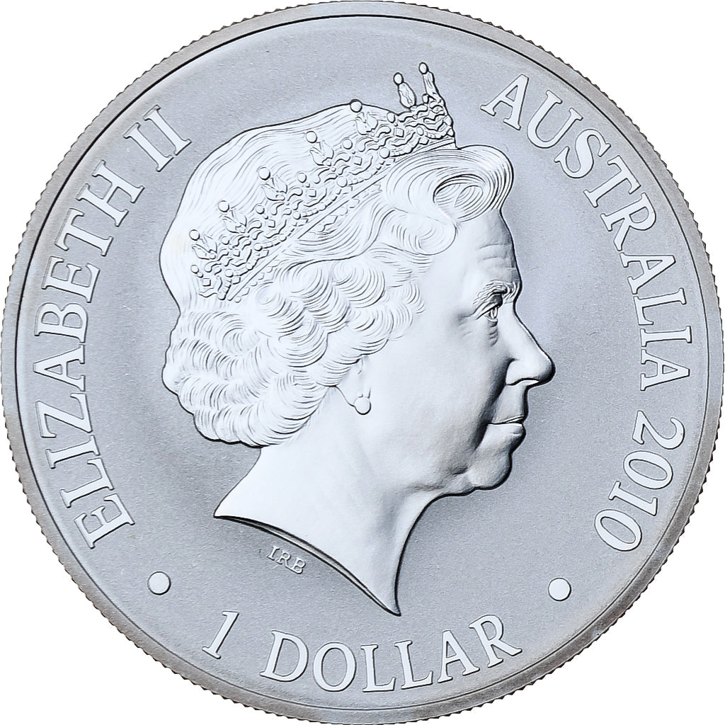 Australia, Elizabeth II, 1 Dollar, 1 Oz, Kangaroo at Sunset, 2010, Canberra