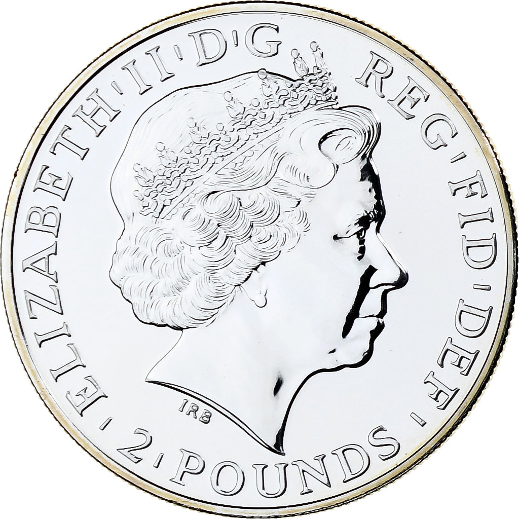 United Kingdom, Elizabeth II, 2 pounds, 1 Oz, 2011, Llantrisant, BU, Silver